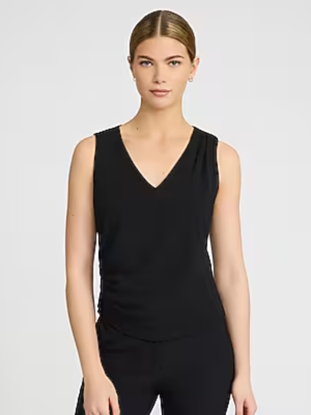 Express Body Contour Black V-Neck Sleeveless Tank Top Going Out Top